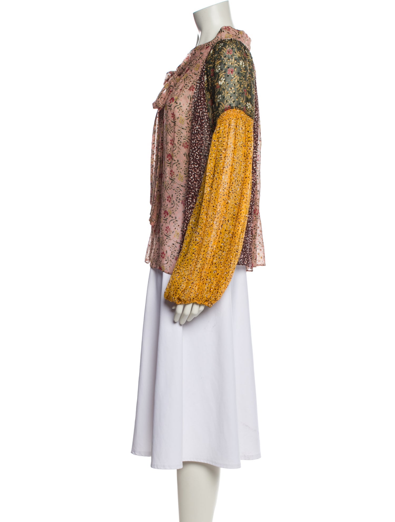 Ulla Johnson Silk Floral Print Blouse