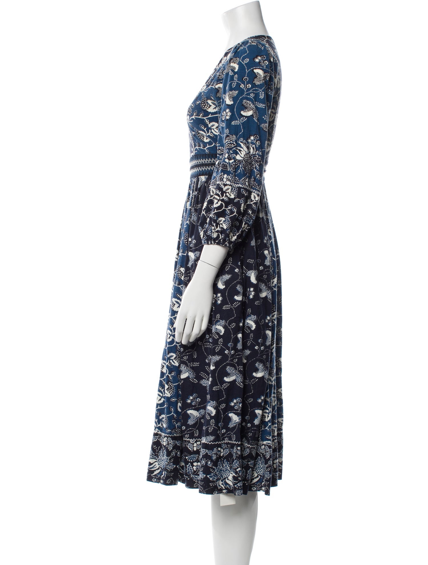 Ulla Johnson Floral Print Midi Length Dress