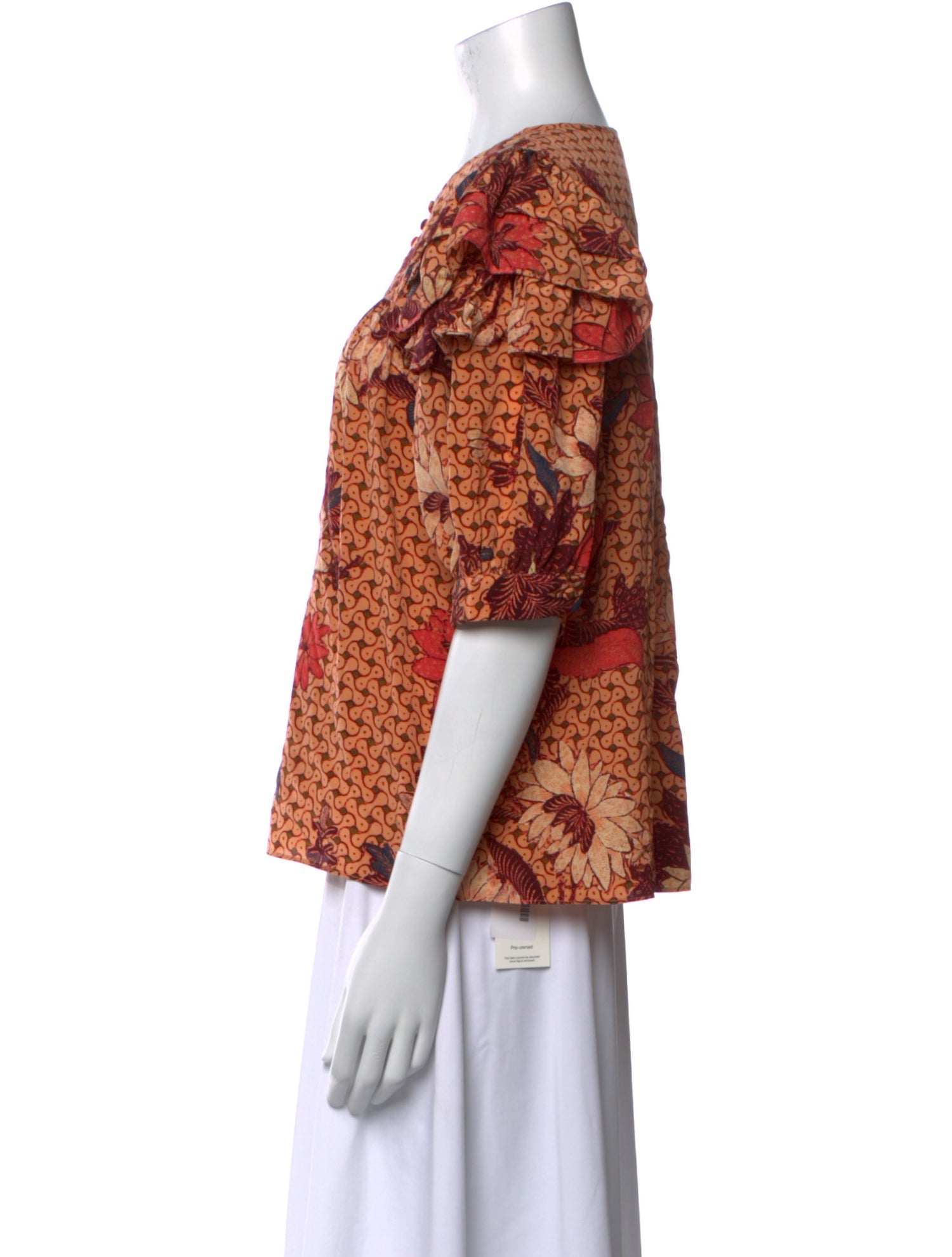 Ulla Johnson Silk Floral Print Blouse