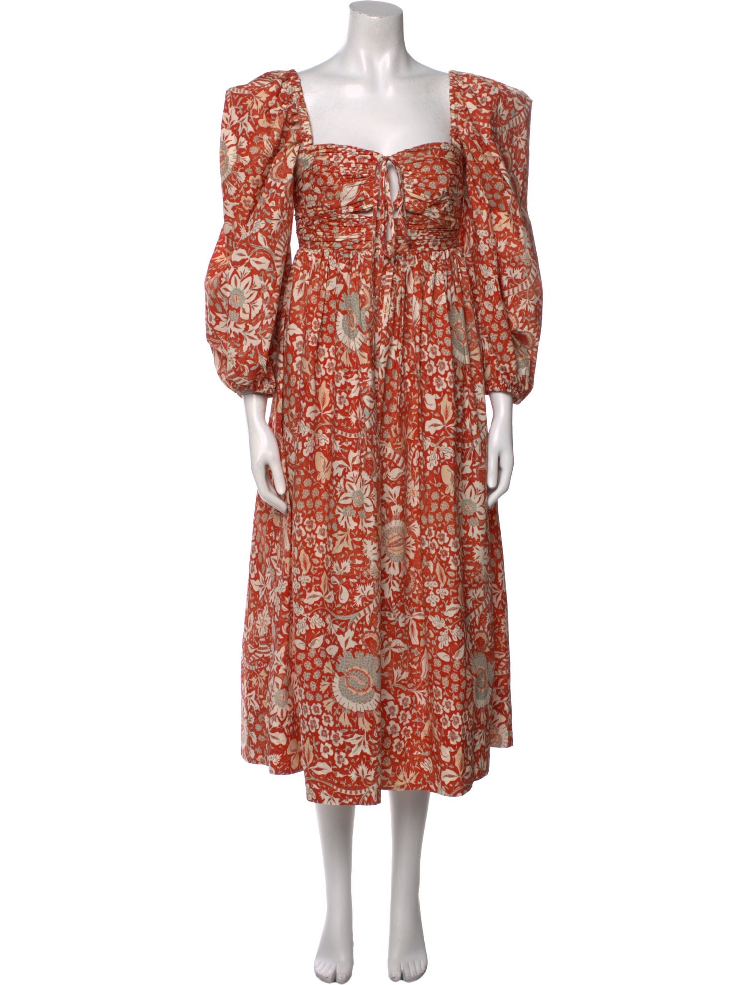 Ulla Johnson Floral Print Midi Length Dress