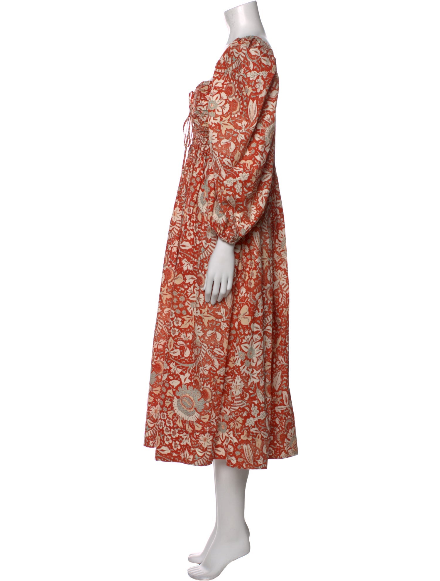 Ulla Johnson Floral Print Midi Length Dress
