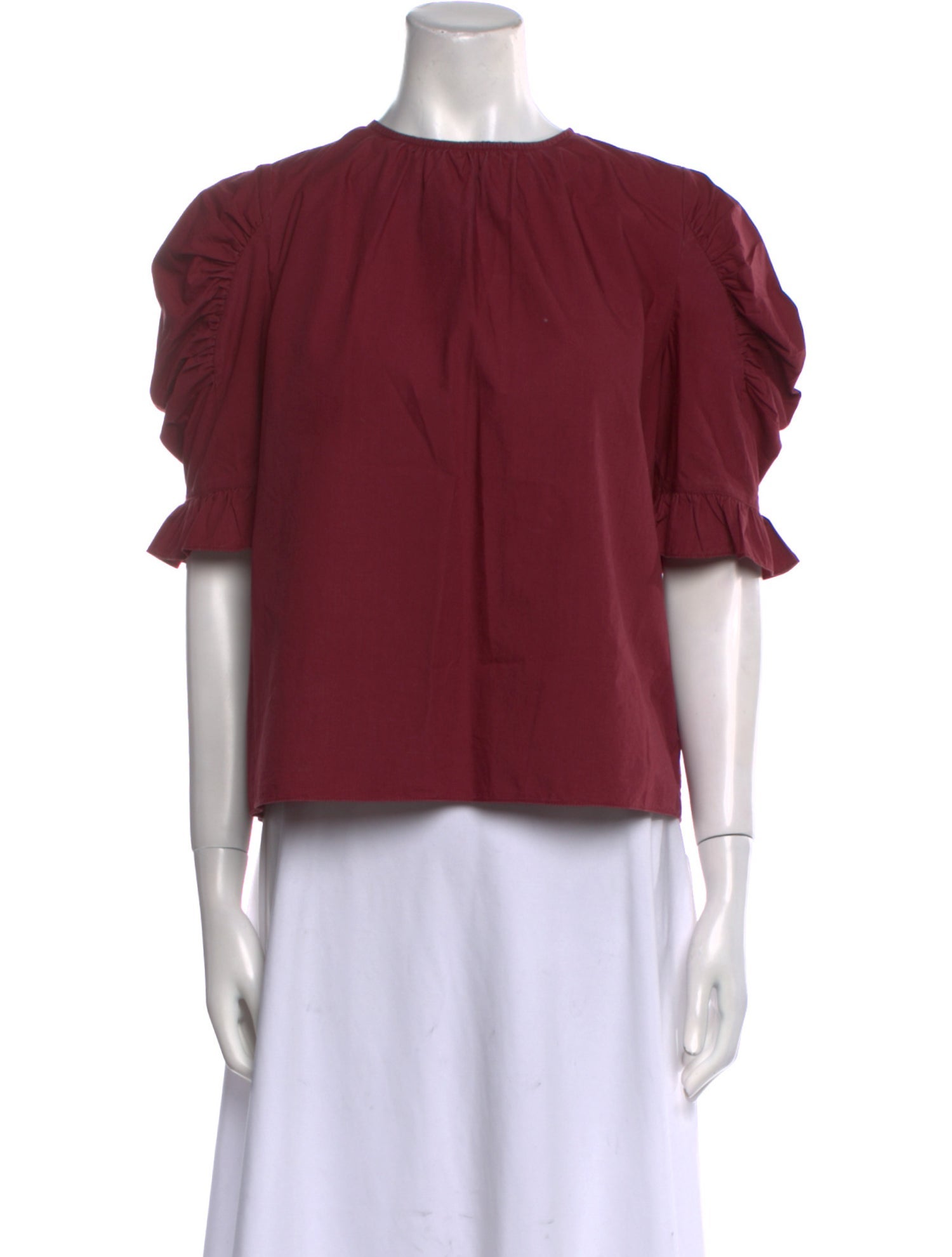 Ulla Johnson Crew Neck Short Sleeve Blouse