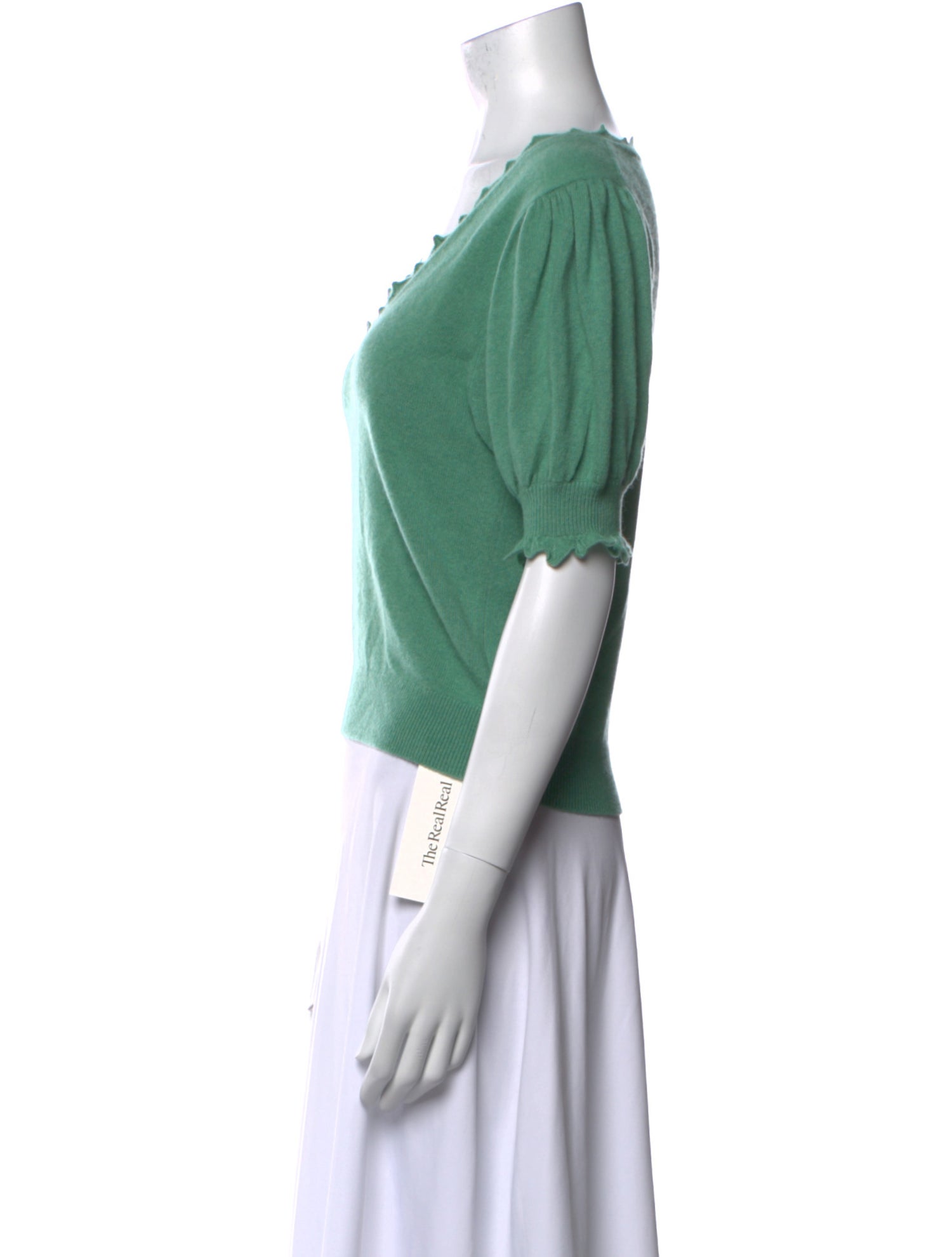 Ulla Johnson Cashmere V-Neck Crop Top