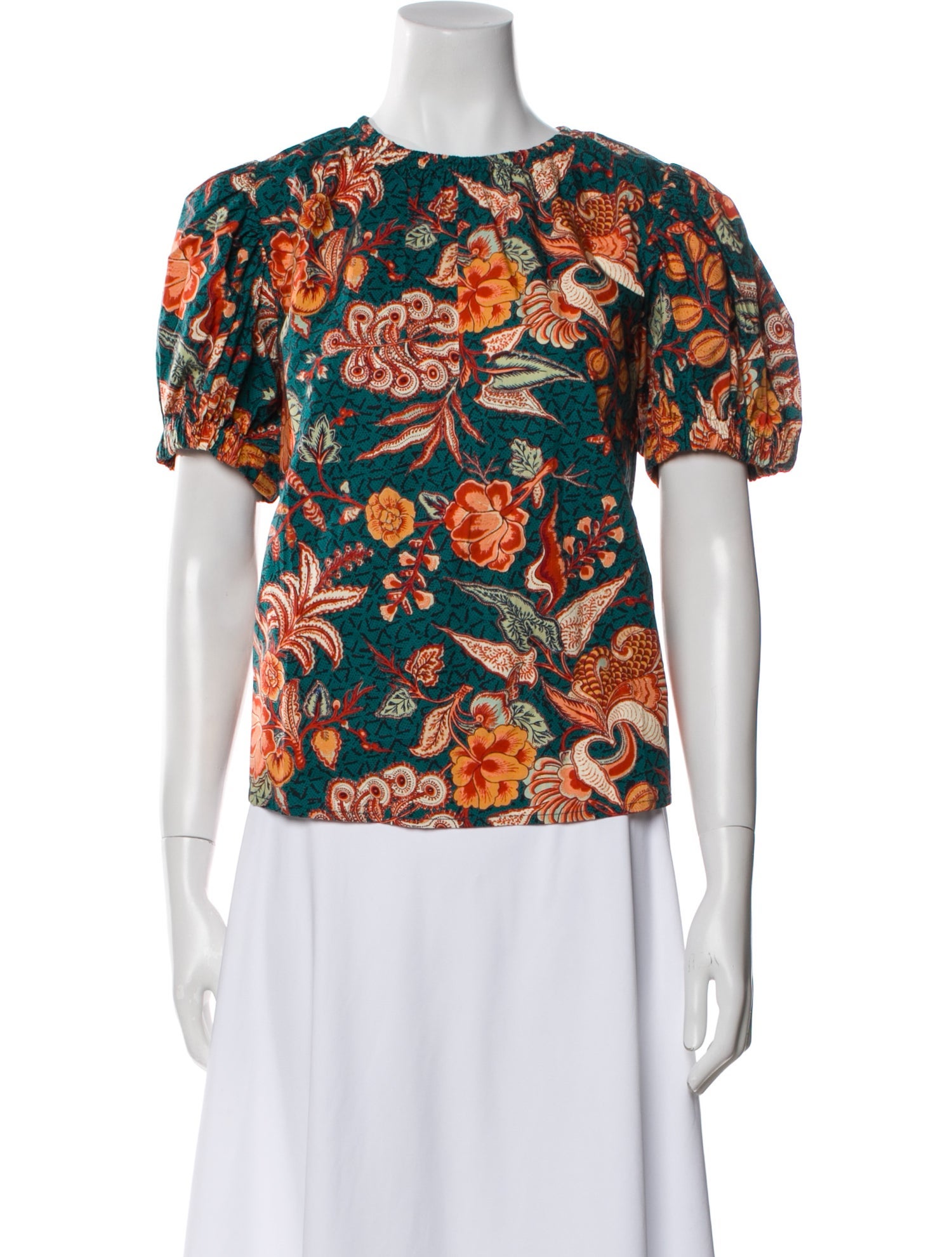 Ulla Johnson Floral Print Crew Neck T-Shirt w/ Tags