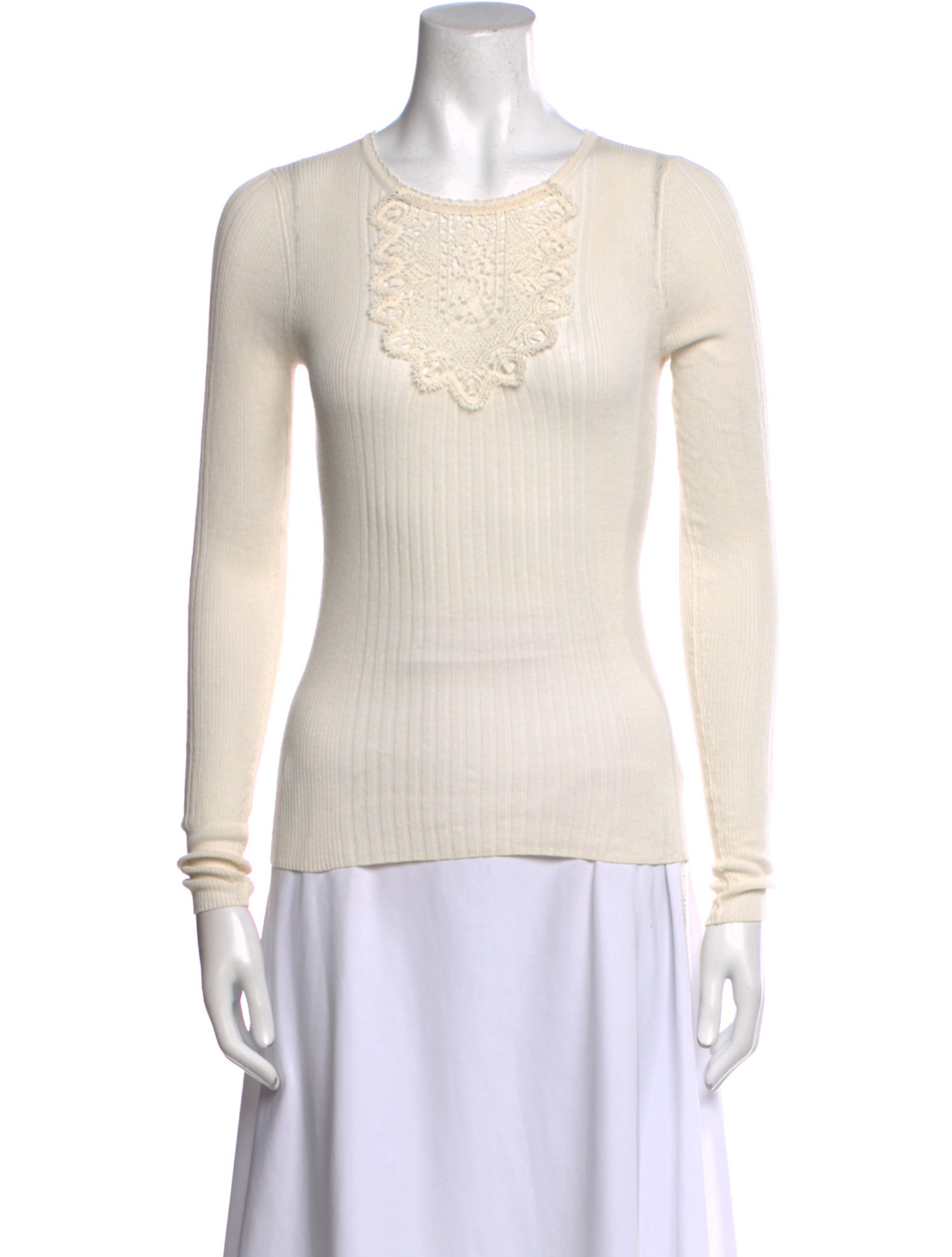 Ulla Johnson Crew Neck Long Sleeve Top