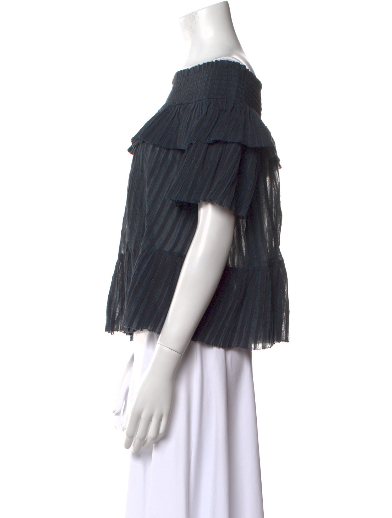 Ulla Johnson Off-The-Shoulder Short Sleeve Blouse