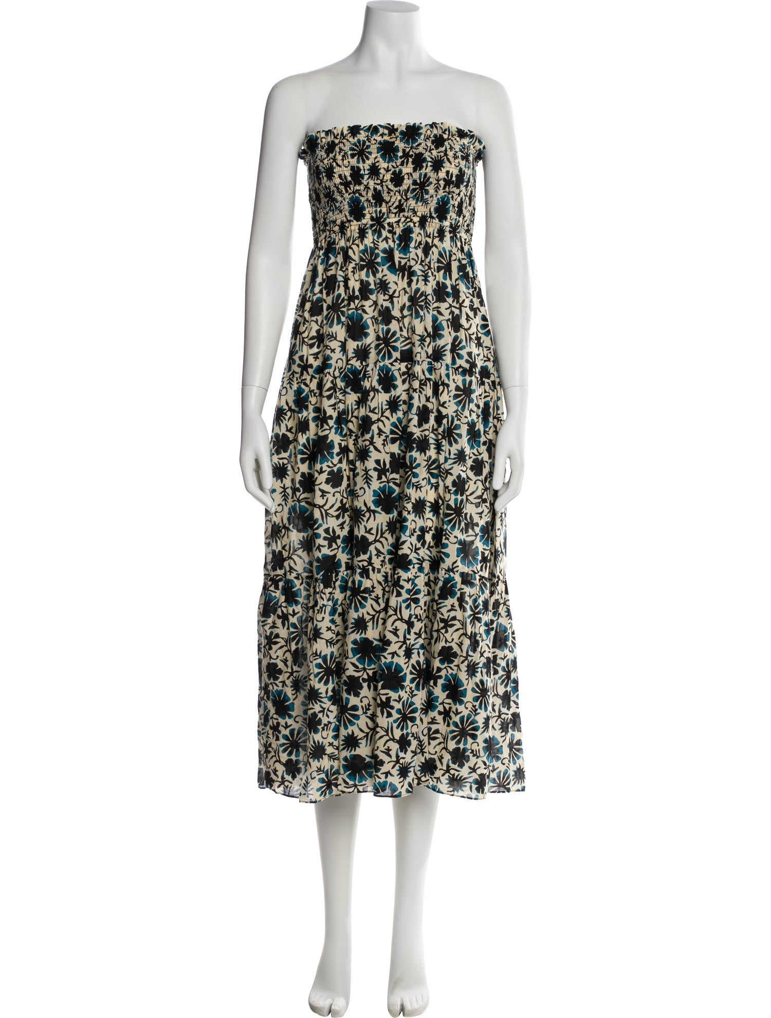 Ulla Johnson Floral Print Midi Length Dress