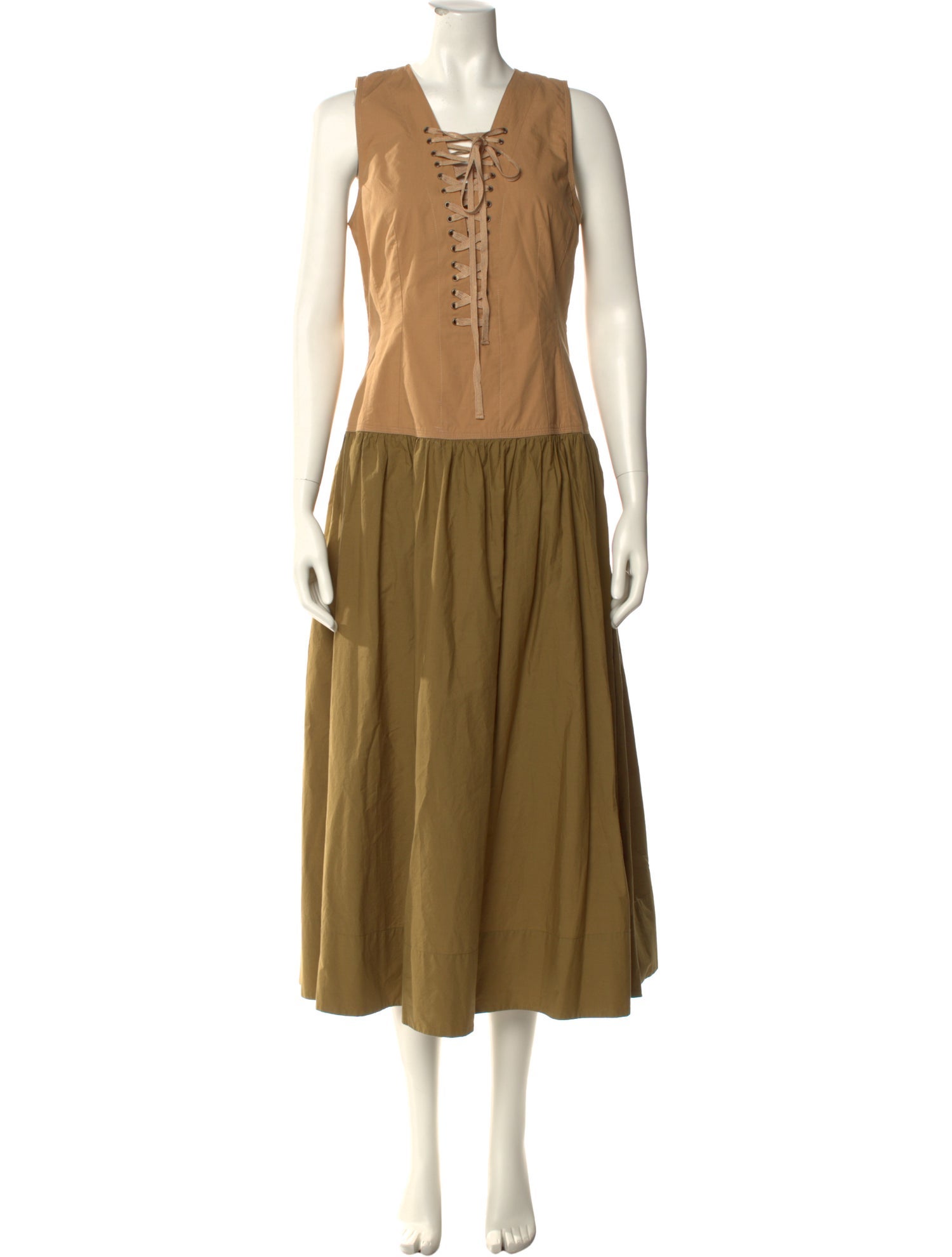 Ulla Johnson Square Neckline Midi Length Dress