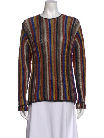 Pre-owned Ulla Johnson Striped Crew Neck Sweater In Multi