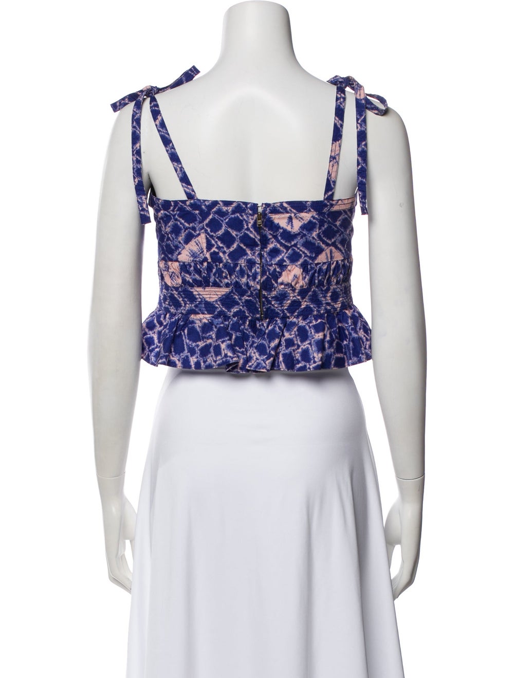 Ulla Johnson Patterned Square Neckline Crop Top - image 3