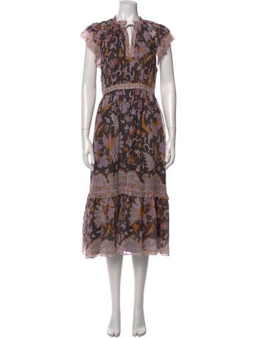 Pre-owned Ulla Johnson Silk Midi Length Dress