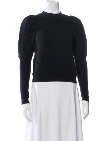 Pre-owned Ulla Johnson Crew Neck Long Sleeve Sweatshirt In Blue