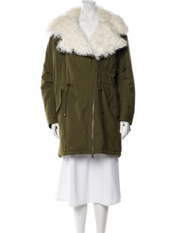 Pre-owned Ulla Johnson Faux Fur Coat In Green