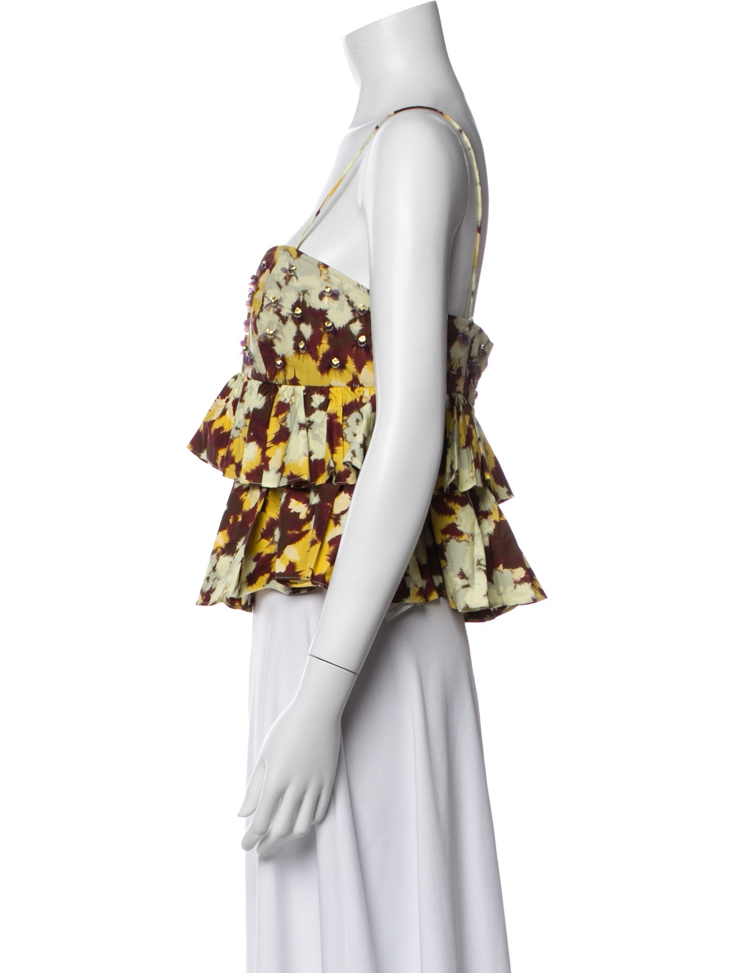 Ulla Johnson Printed V-Neck Blouse w/ Tags