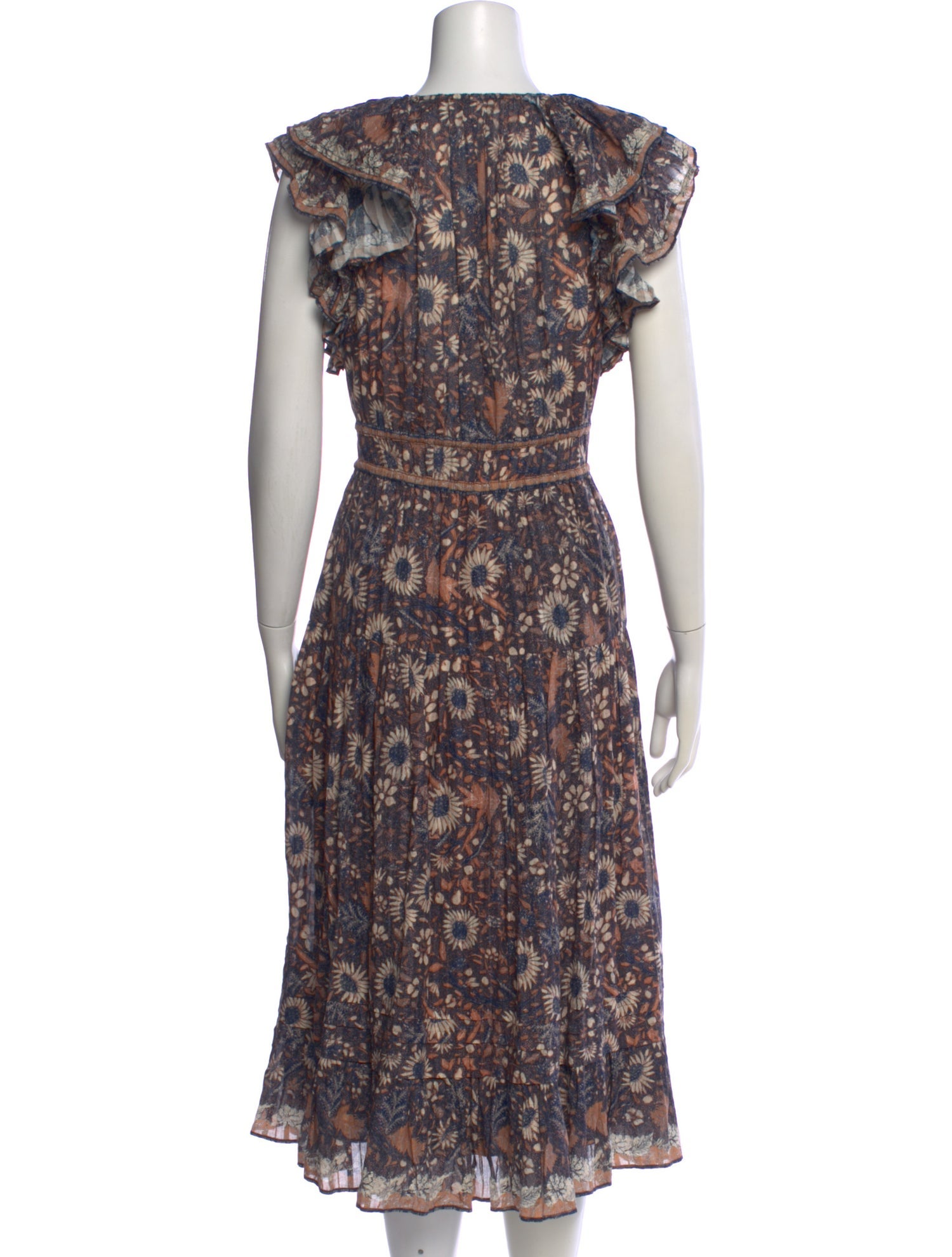 Ulla Johnson Floral Print Midi Length Dress