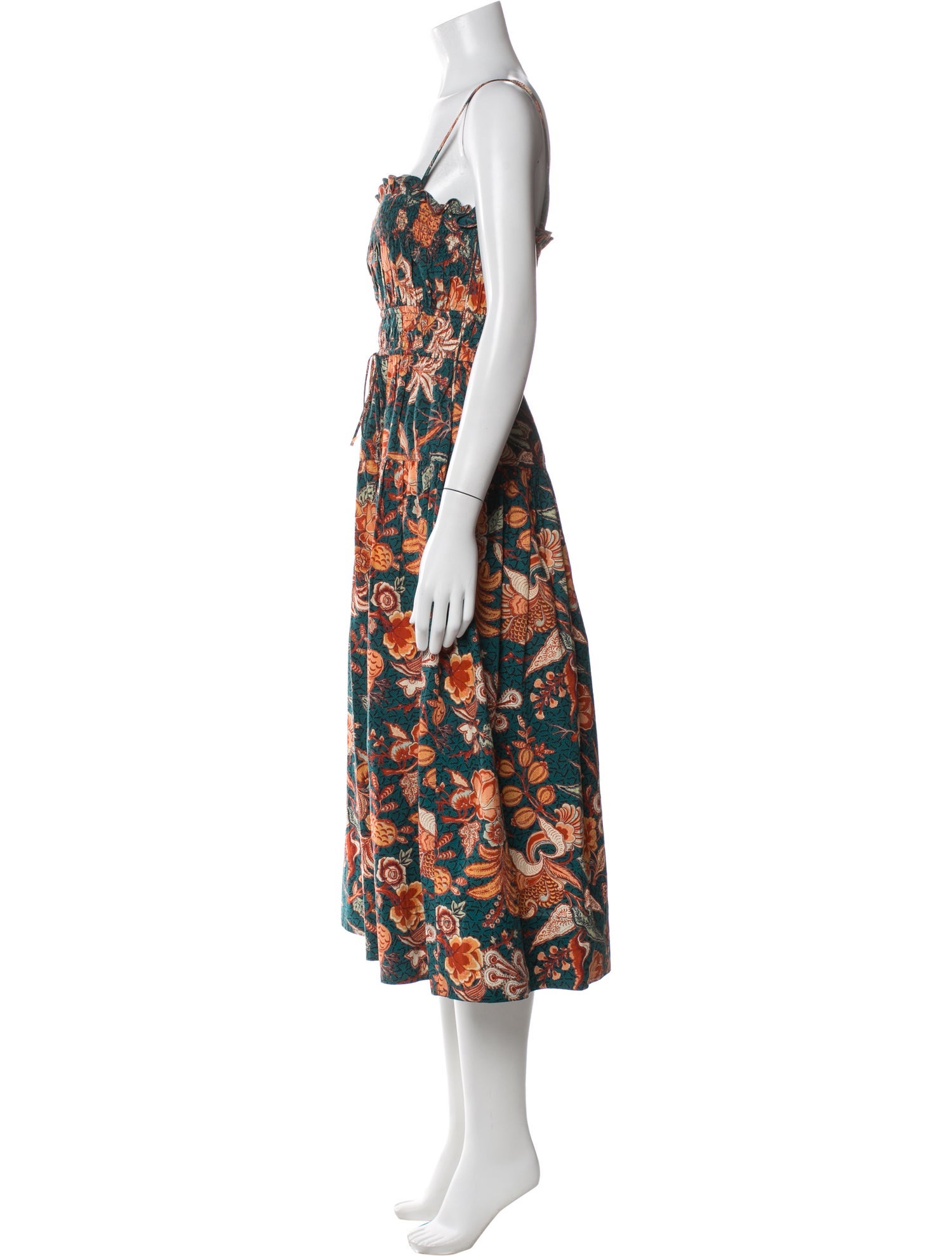 Ulla Johnson Floral Print Midi Length Dress