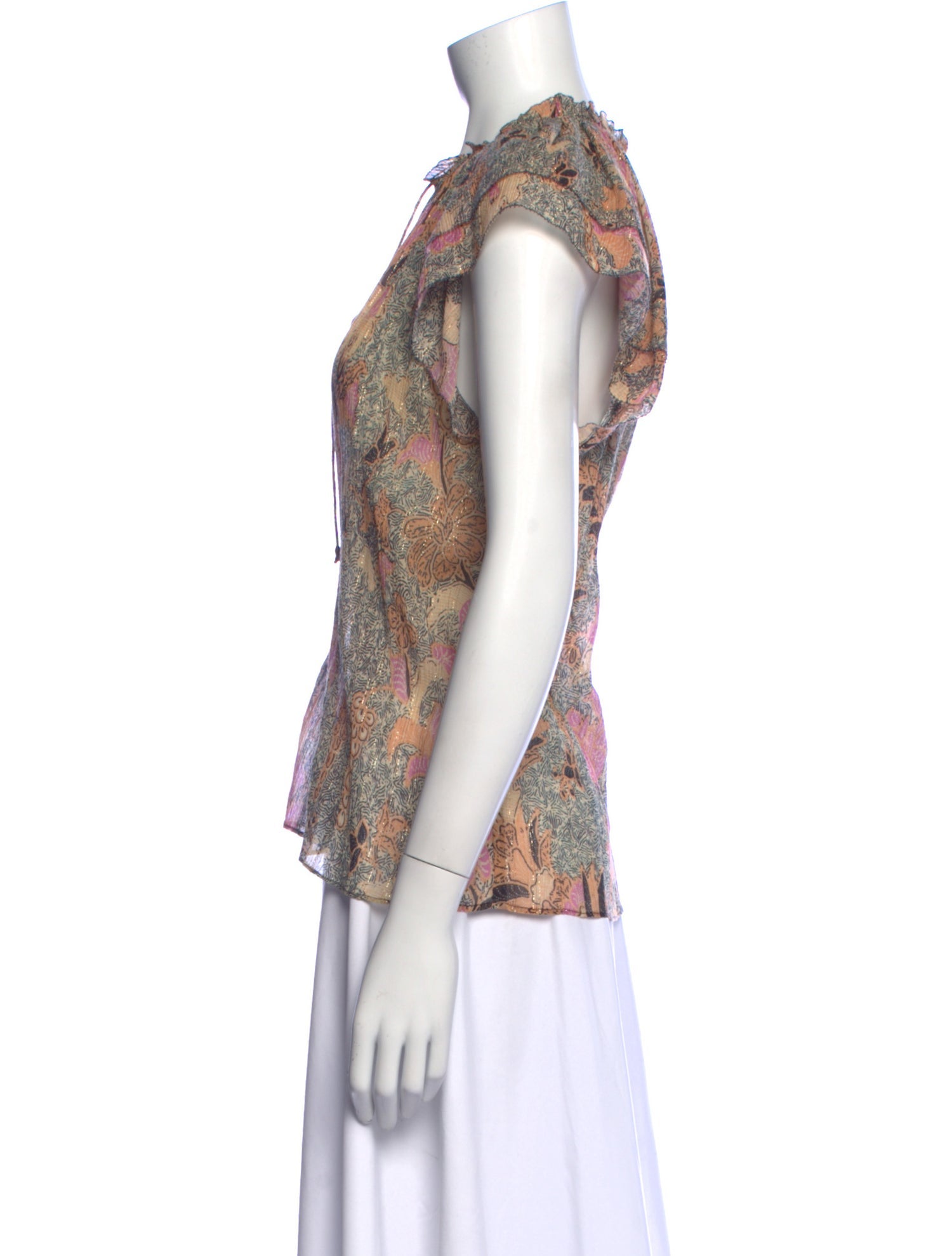 Ulla Johnson Patterned V-Neck Blouse