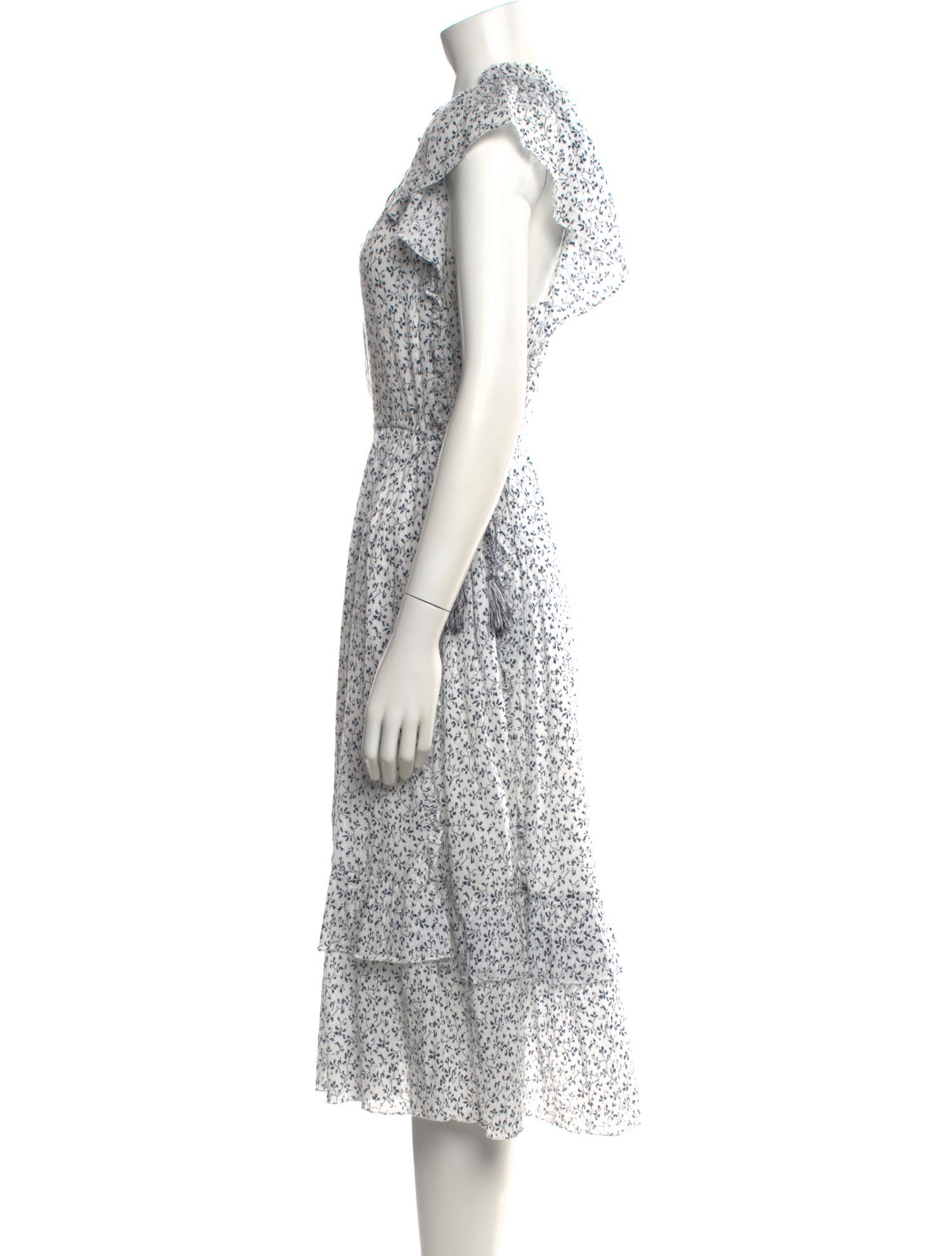 Ulla Johnson Floral Print Midi Length Dress