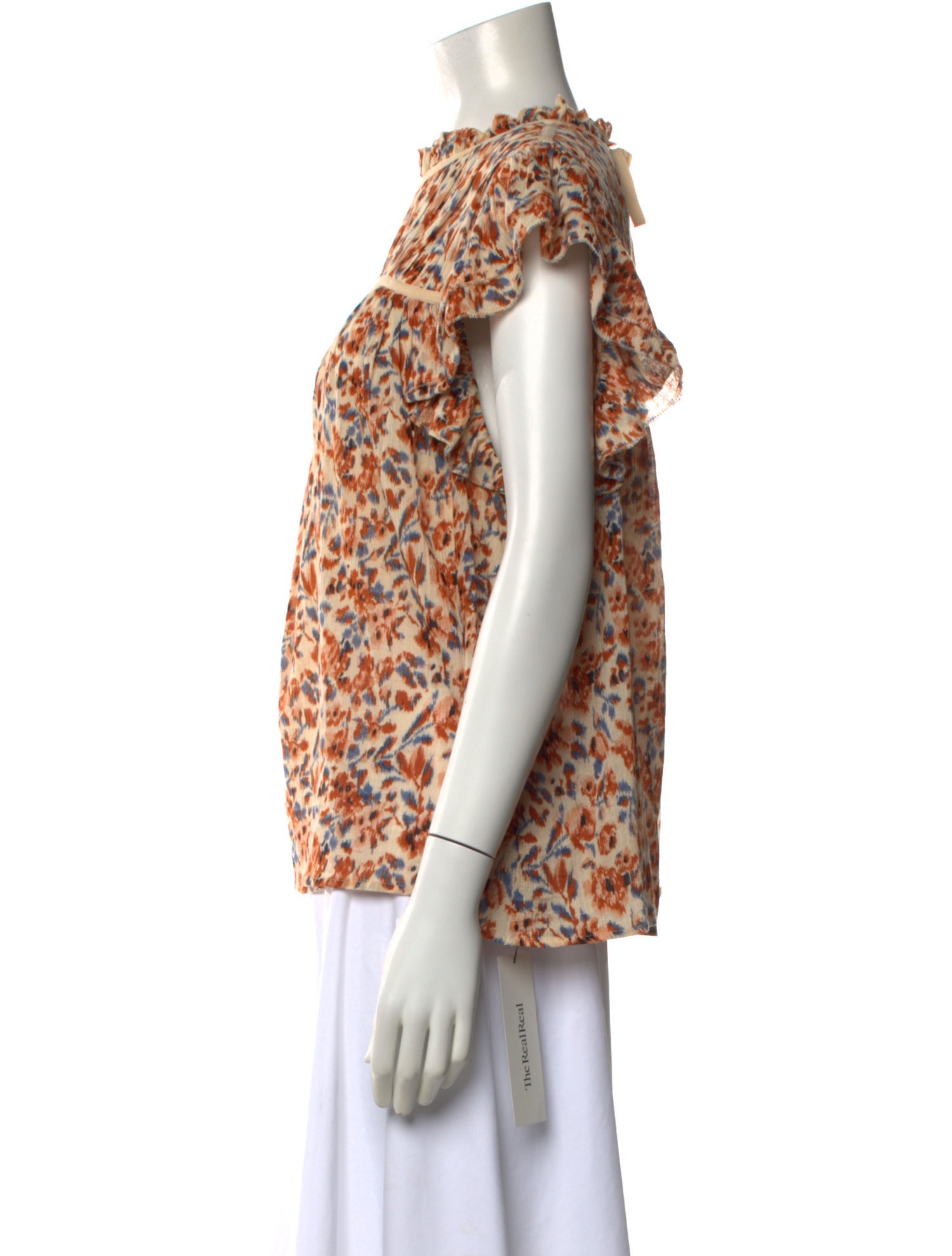 Ulla Johnson Floral Print Crew Neck Blouse