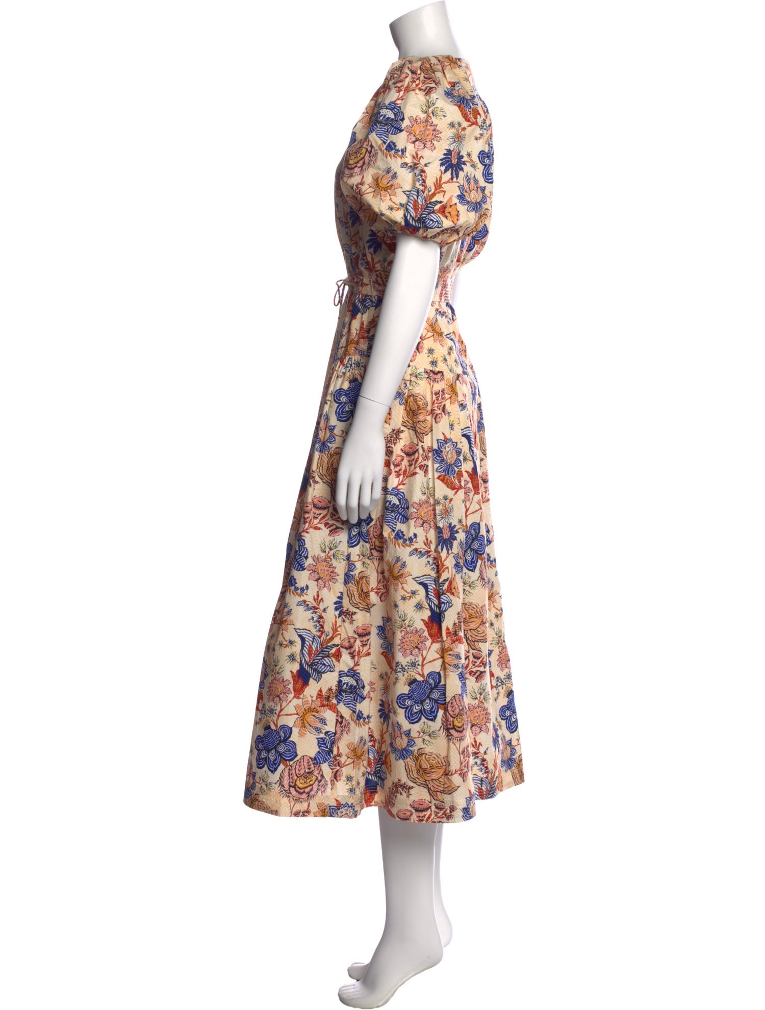 Ulla Johnson Floral Print Midi Length Dress