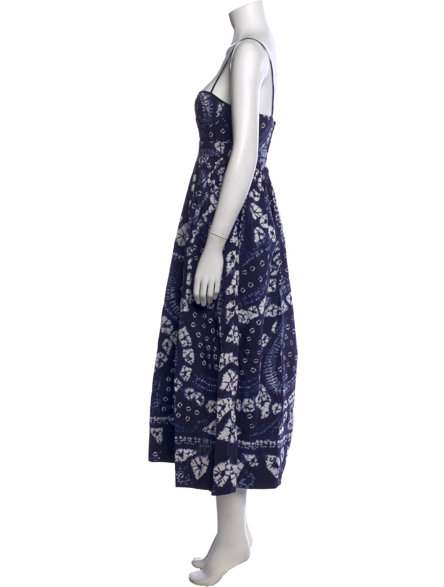 Ulla Johnson Tie-Dye Print Midi Length Dress