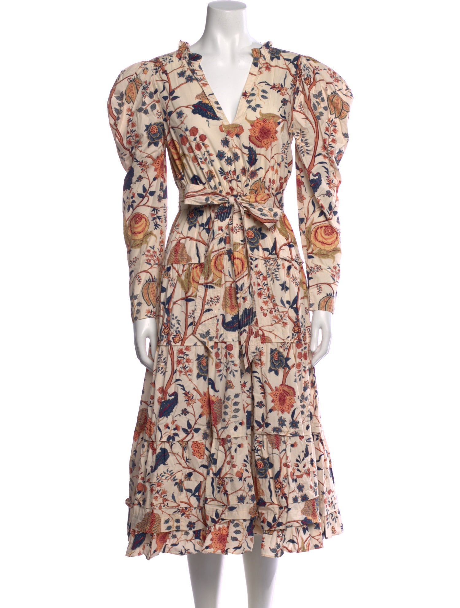 Ulla Johnson Floral Print Midi Length Dress