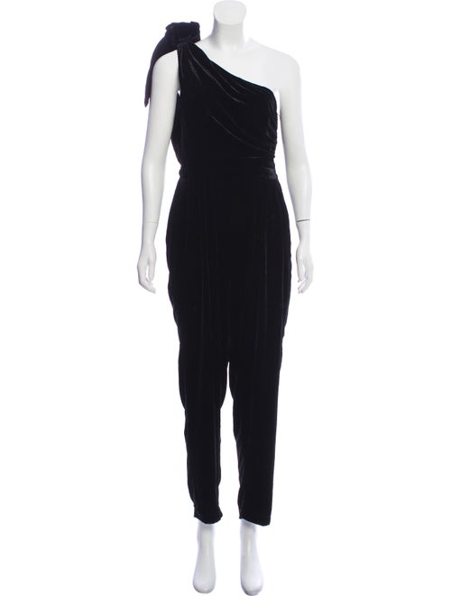 Ulla Johnson One-Shoulder Velvet Jumpsuit Black