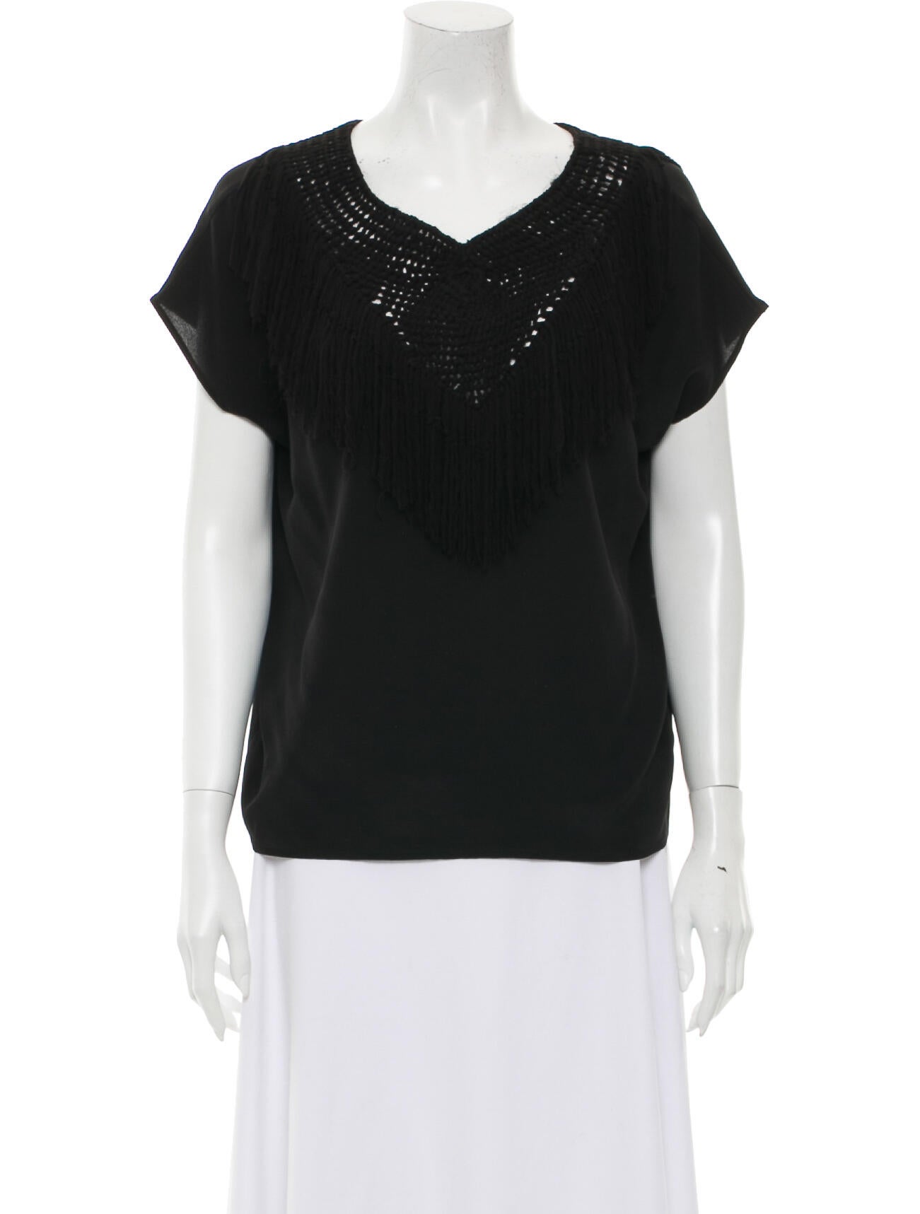 Ulla Johnson Silk V-Neck T-Shirt