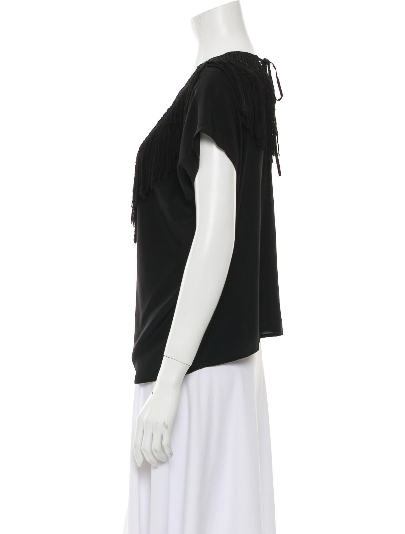 Ulla Johnson Silk V-Neck T-Shirt