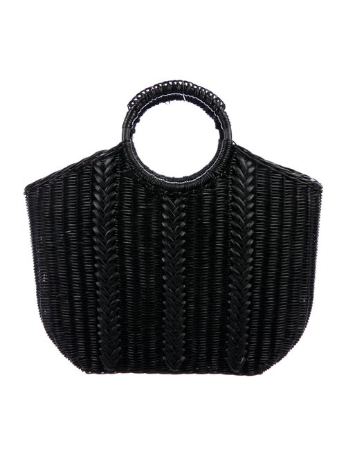 Ulla Johnson Rattan Tote Black