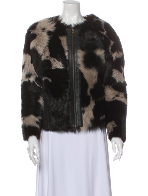 Ulla Johnson Printed Fur Jacket Black