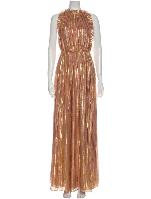 Ulla Johnson Silk Long Dress Metallic