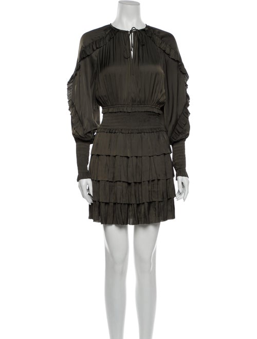 Ulla Johnson Crew Neck Mini Dress Green