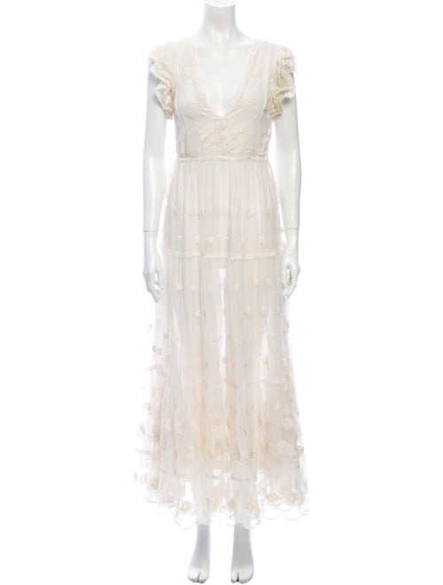 Ulla Johnson V-Neck Long Dress