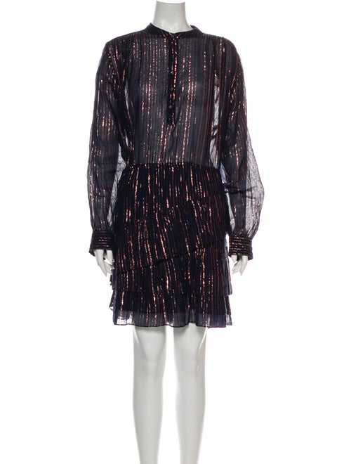 Ulla Johnson Striped Mini Dress Blue