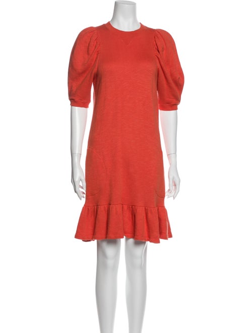 Ulla Johnson Crew Neck Mini Dress Orange