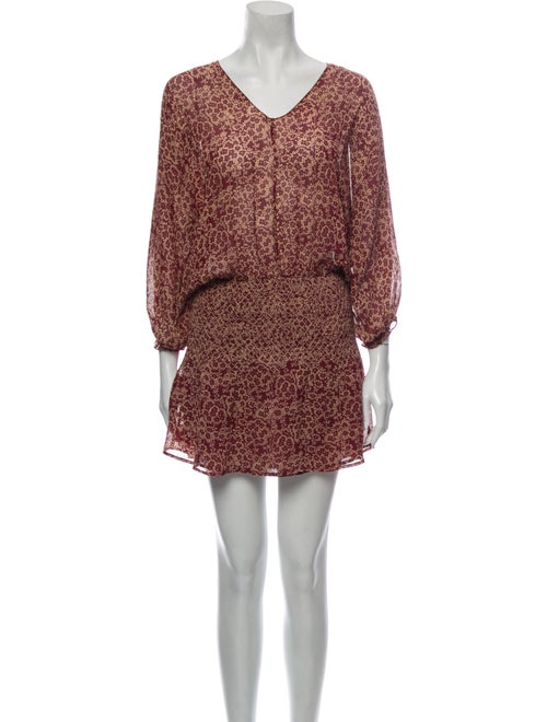 Ulla Johnson Silk Mini Dress Red