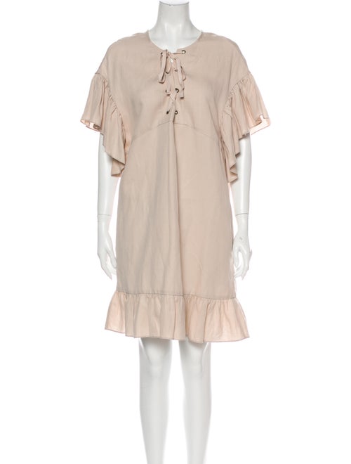 Ulla Johnson Tie Neck Mini Dress