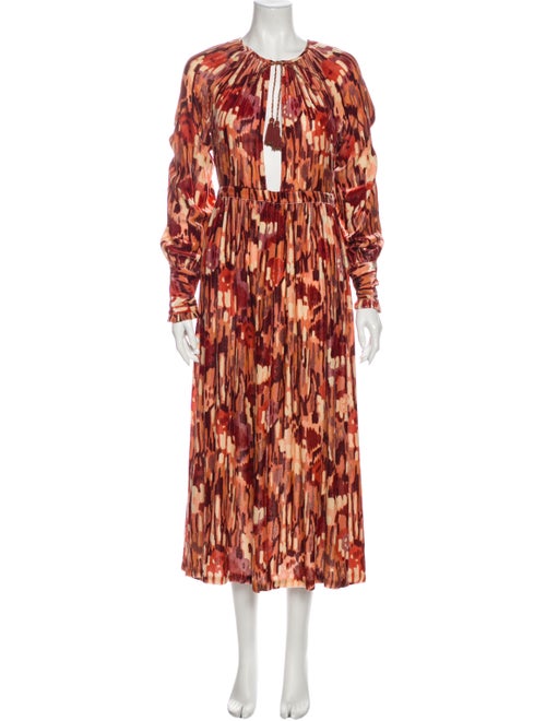 Ulla Johnson Printed Long Dress Red