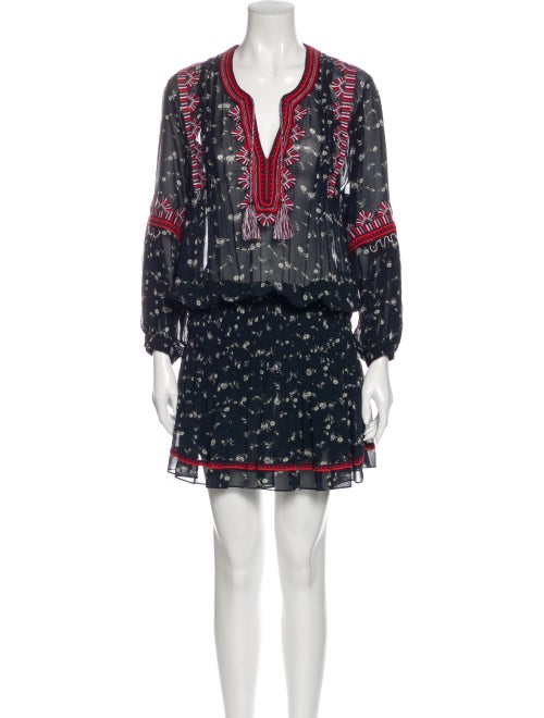 Ulla Johnson Silk Mini Dress Blue
