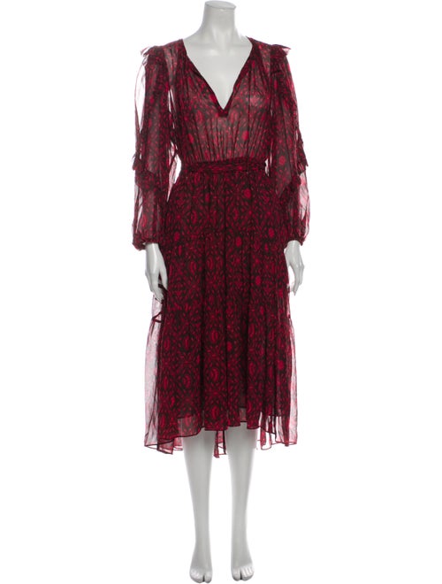 Ulla Johnson Silk Long Dress Red