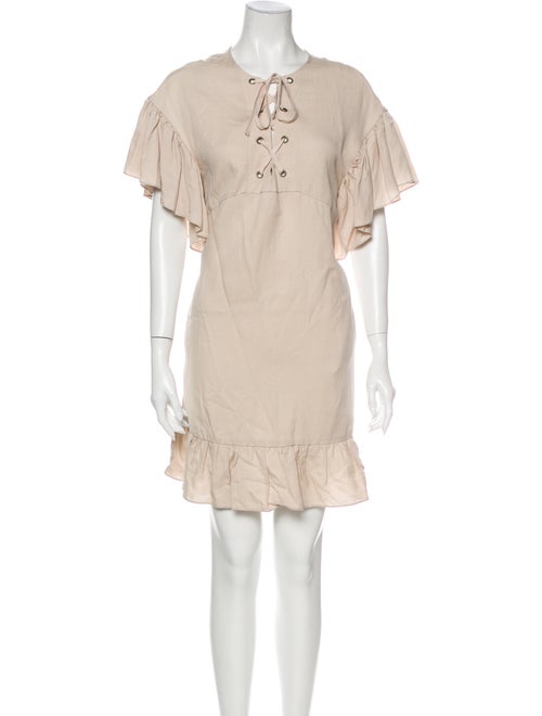 Ulla Johnson Tie Neck Mini Dress