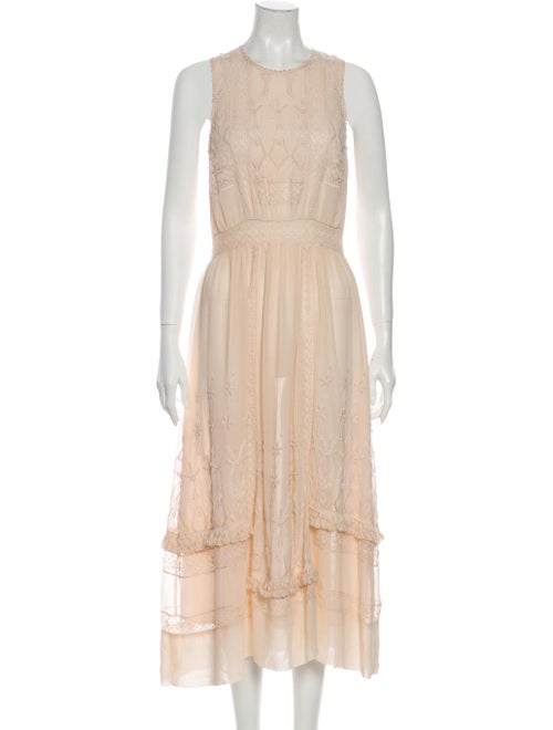 Ulla Johnson Silk Long Dress Pink
