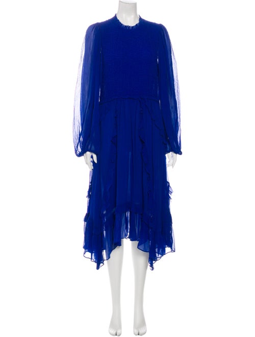 Ulla Johnson Silk Long Dress Blue
