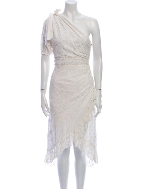 Ulla Johnson One-Shoulder Midi Length Dress White