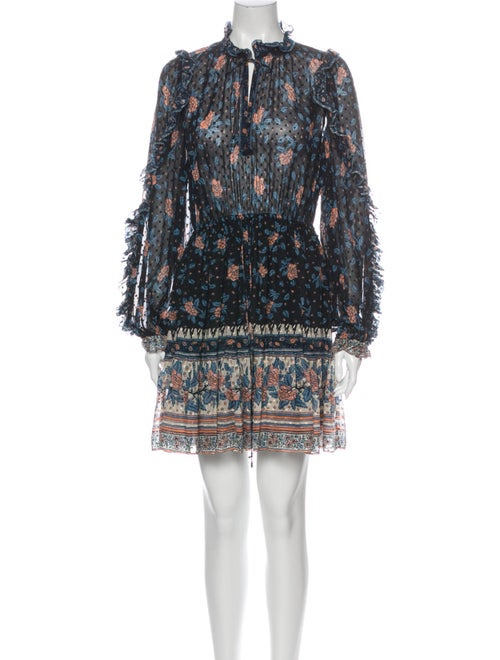 Ulla Johnson Silk Mini Dress Blue