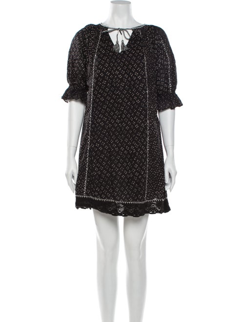 Ulla Johnson Printed Mini Dress Black