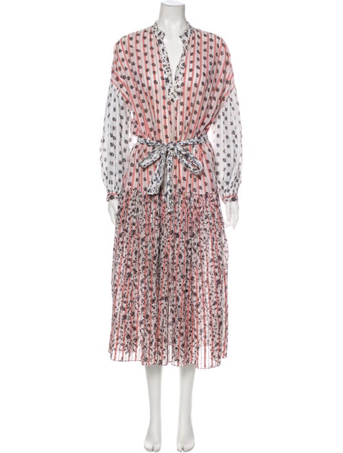 Ulla Johnson Printed Midi Length Dress White