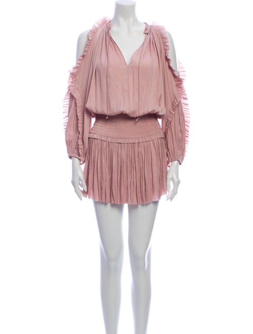 Ulla Johnson V-Neck Mini Dress Pink