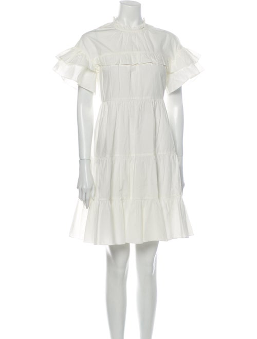 Ulla Johnson Mock Neck Knee-Length Dress